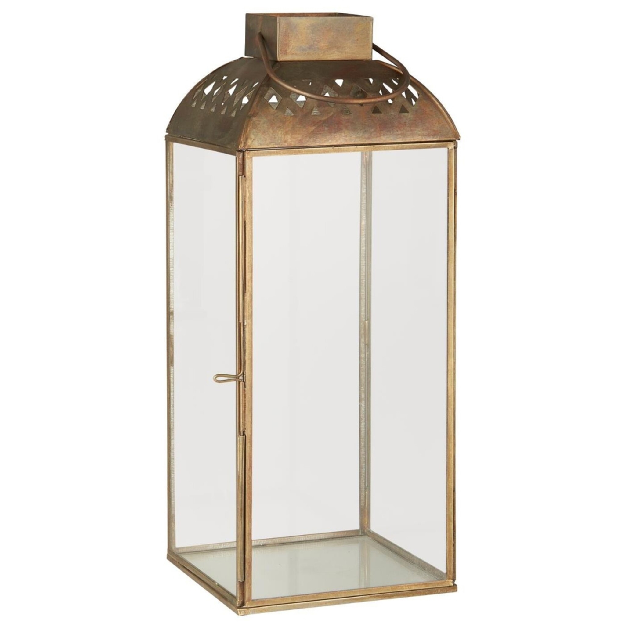 Laterne mit Dach-Muster Alexander, gold 