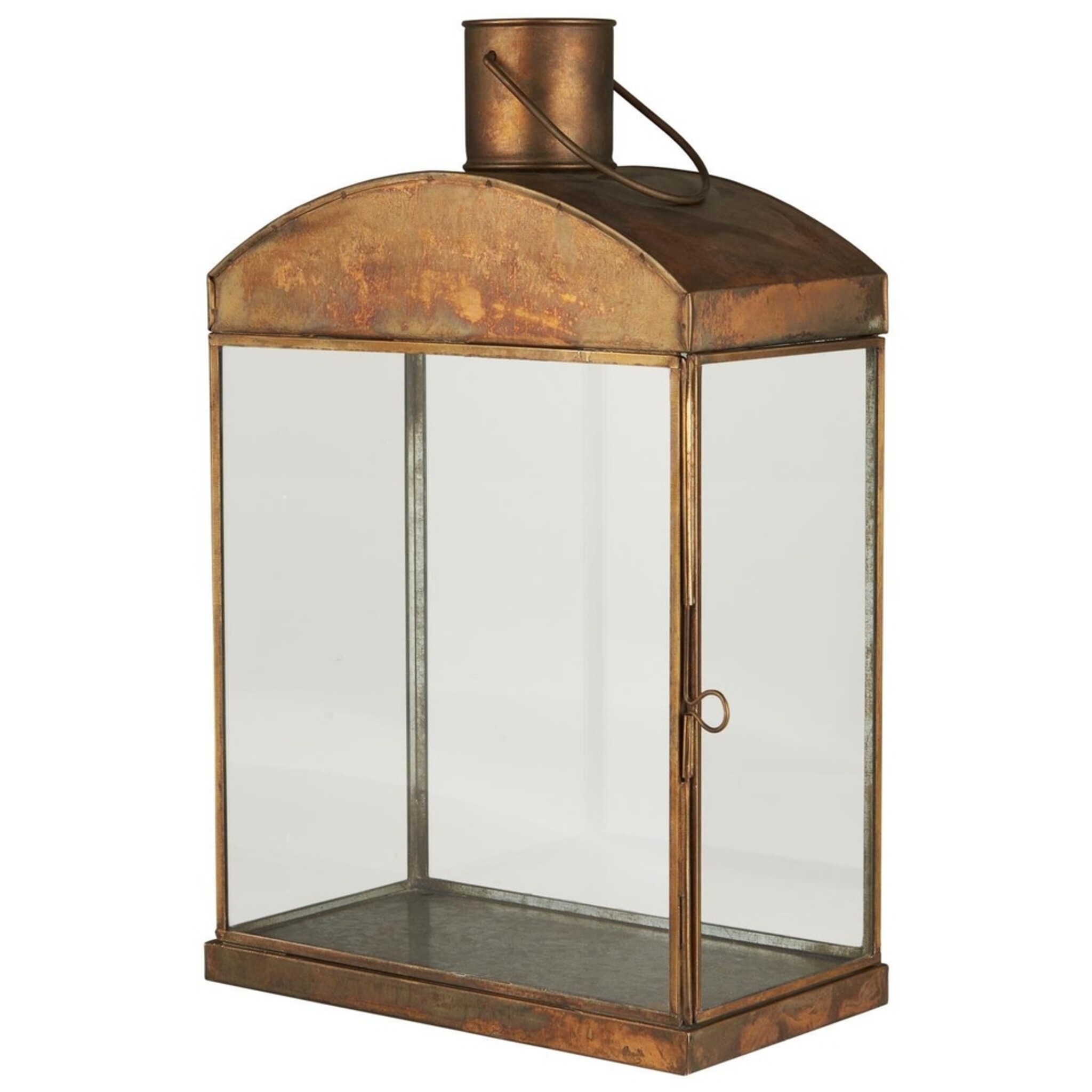 Laterne Simon gerundetes Dach, gold 24 x 13.5 x 38.5 cm