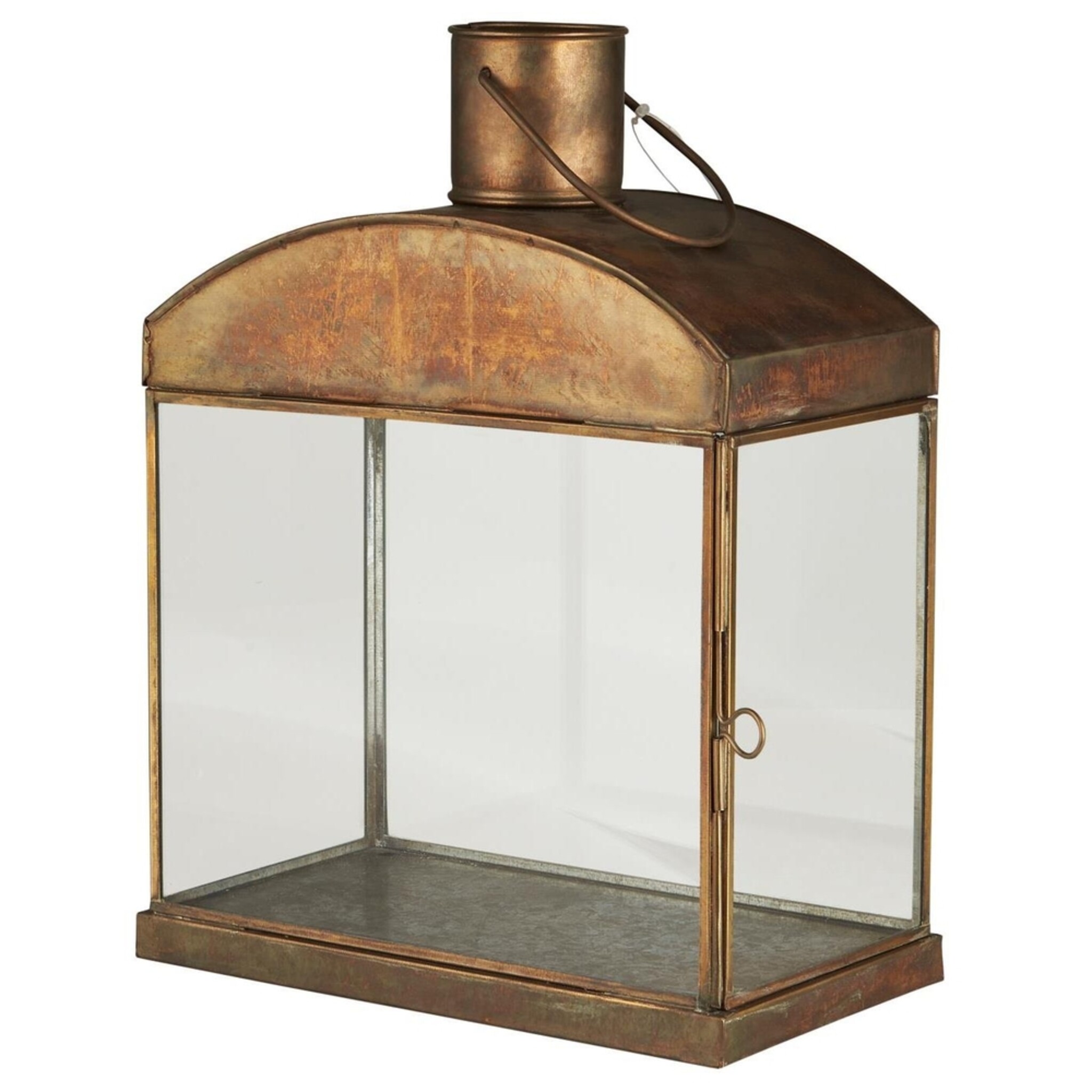 Laterne Simon gerundetes Dach, gold 24 x 13.5 x 32 cm