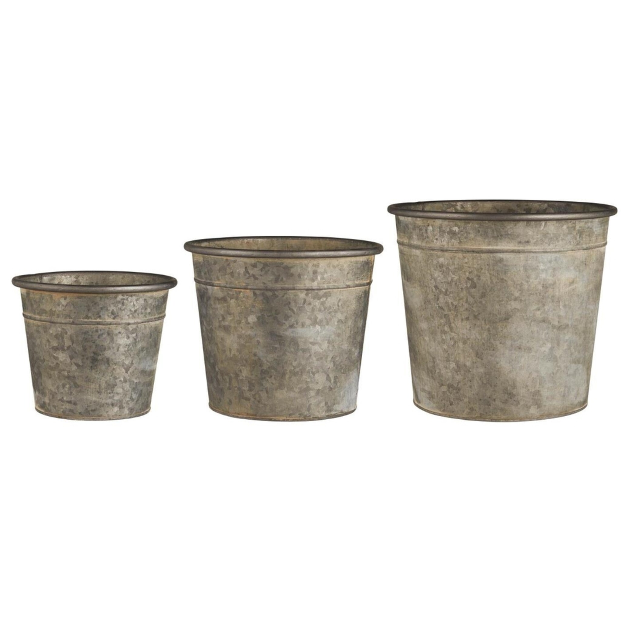 Metall Töpfe 3er Set Urban Garden, grau