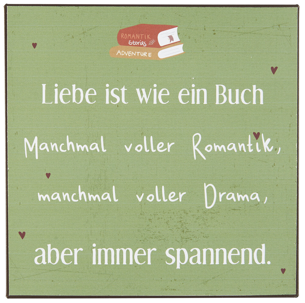 Metallschild Liebe ist wie ein Buch,  