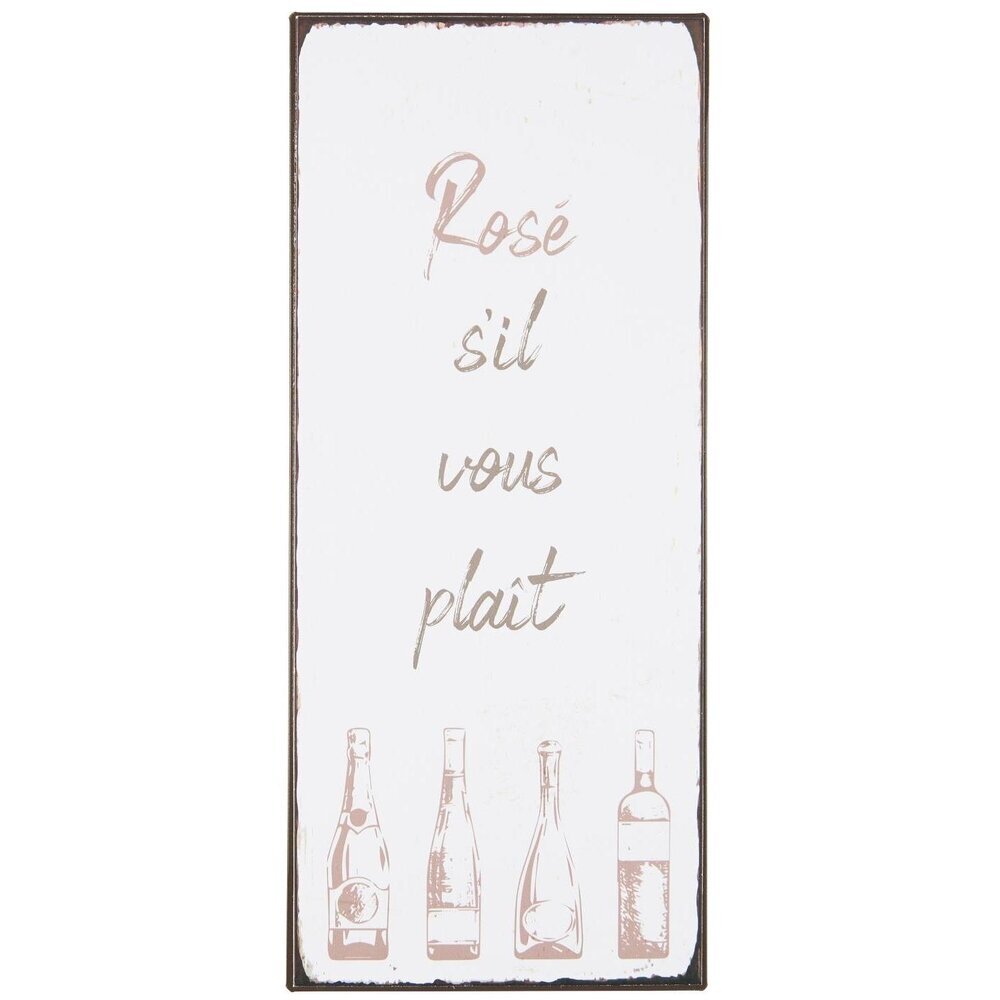 Metallschild Rosé s'il vous plaît, grau 