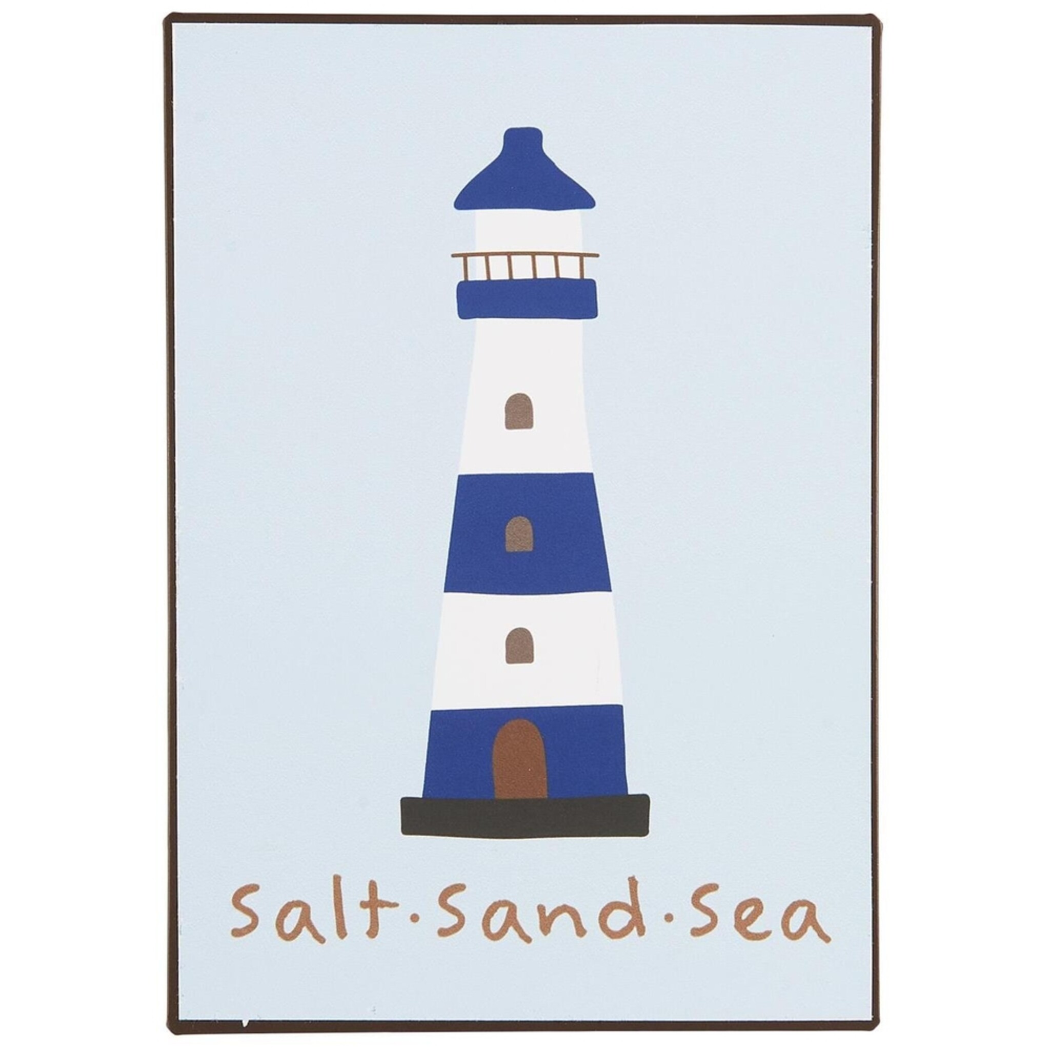 Metallschild Salt Sand Sea, blau 14 x 20 cm