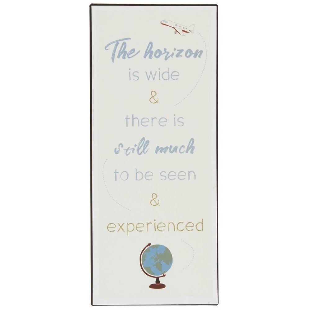 Metallschild The Horizon, creme 