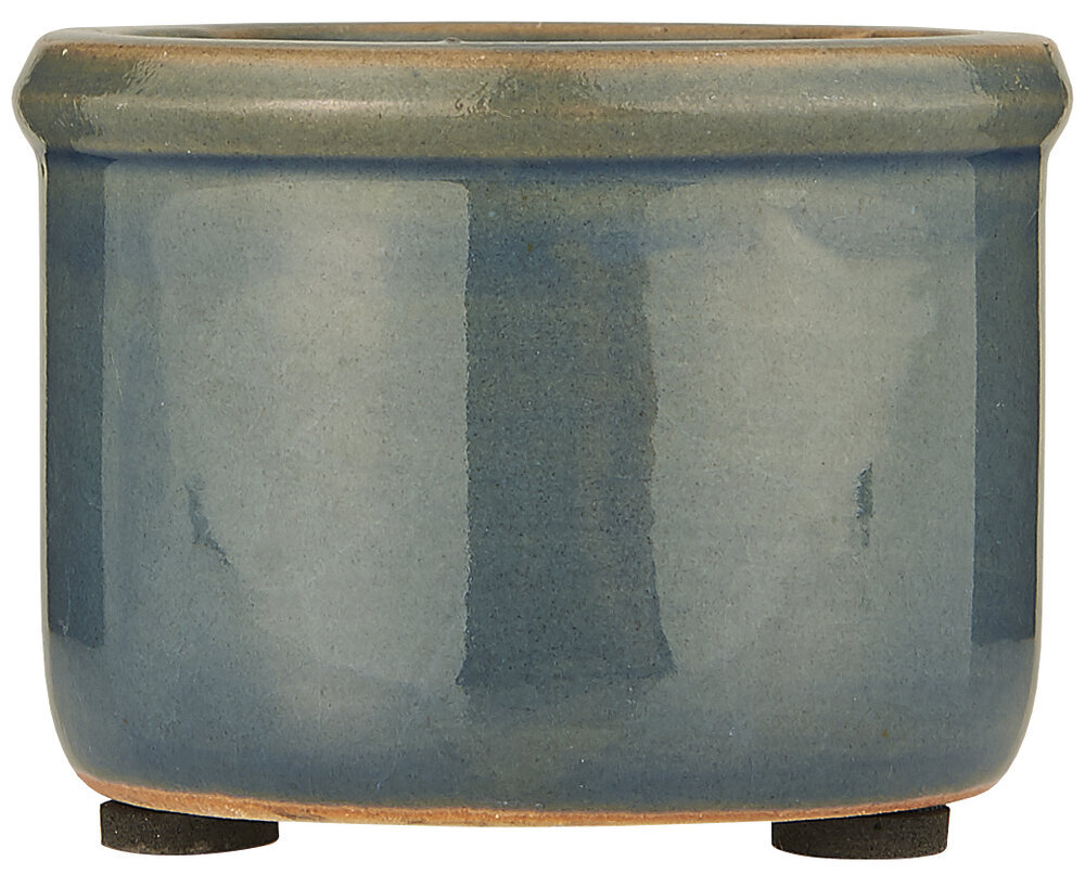 Mini Blumentopf Hilda mit krakelierter Oberfläche, blau 