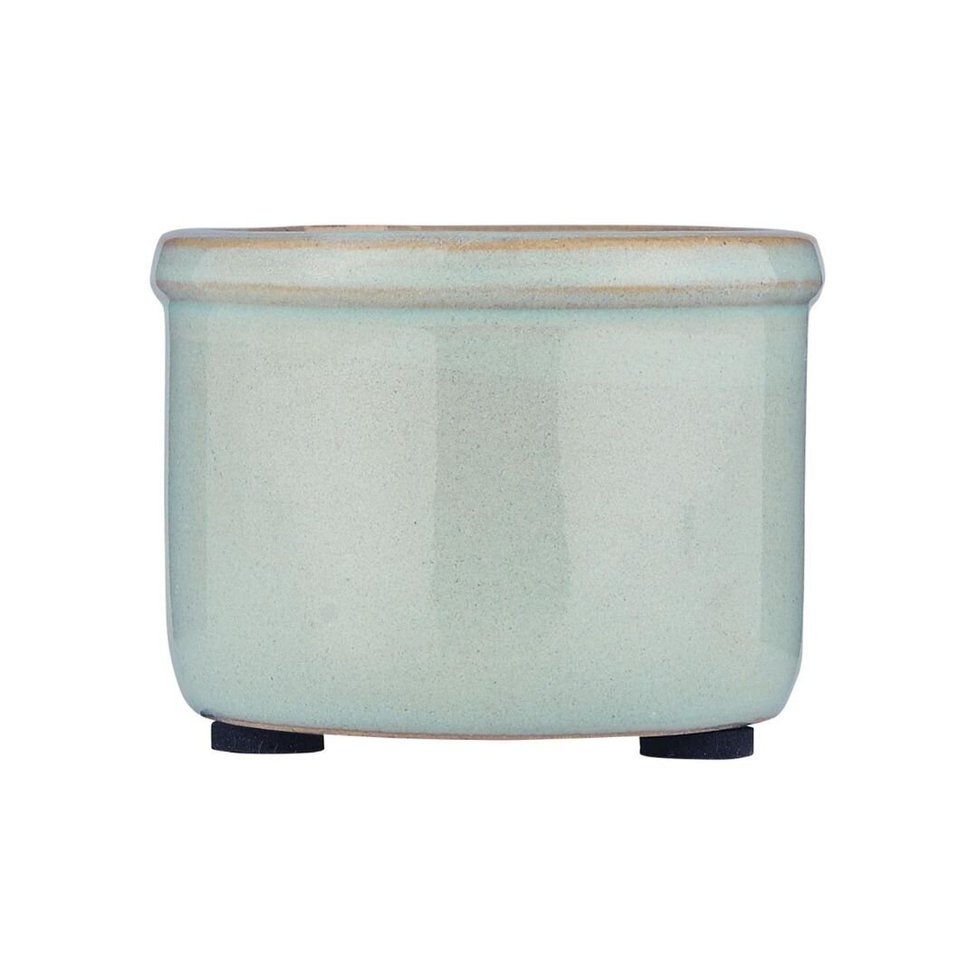 Mini Blumentopf Hilda mit krakelierter Oberfläche, mint green 