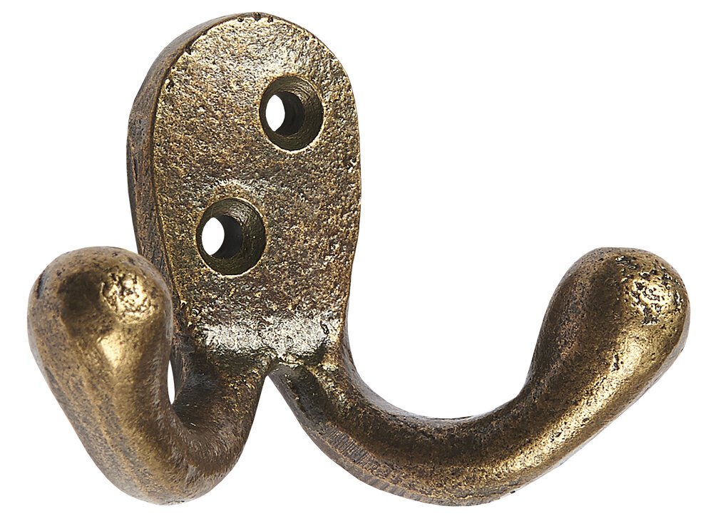 Mini Haken aus Metall, messing L6 x B3 x H6 cm