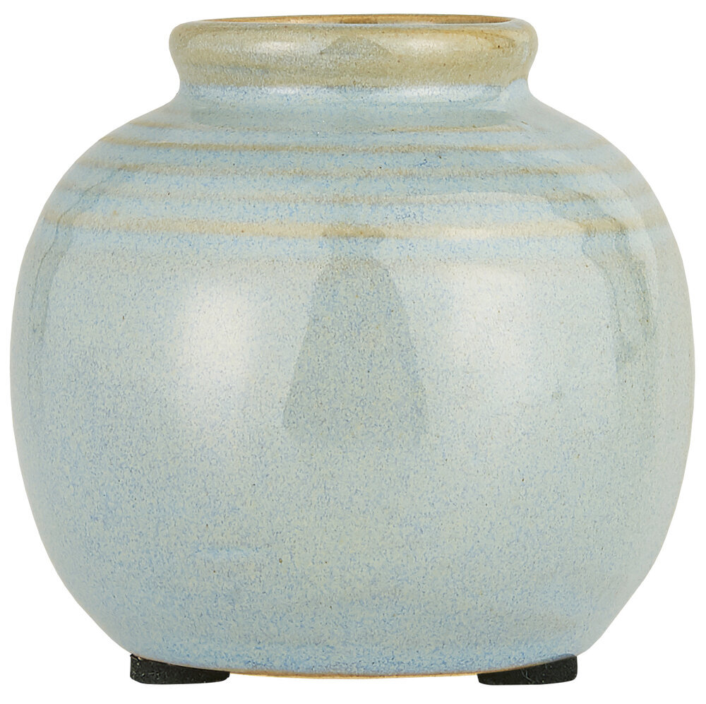 Mini Vase mit Rillen, mint green 