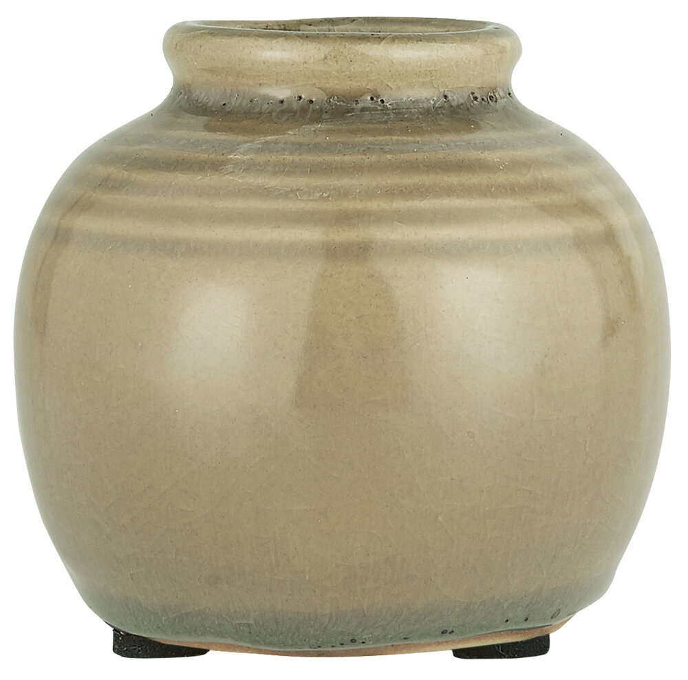 Mini Vase mit Rillen, sand 