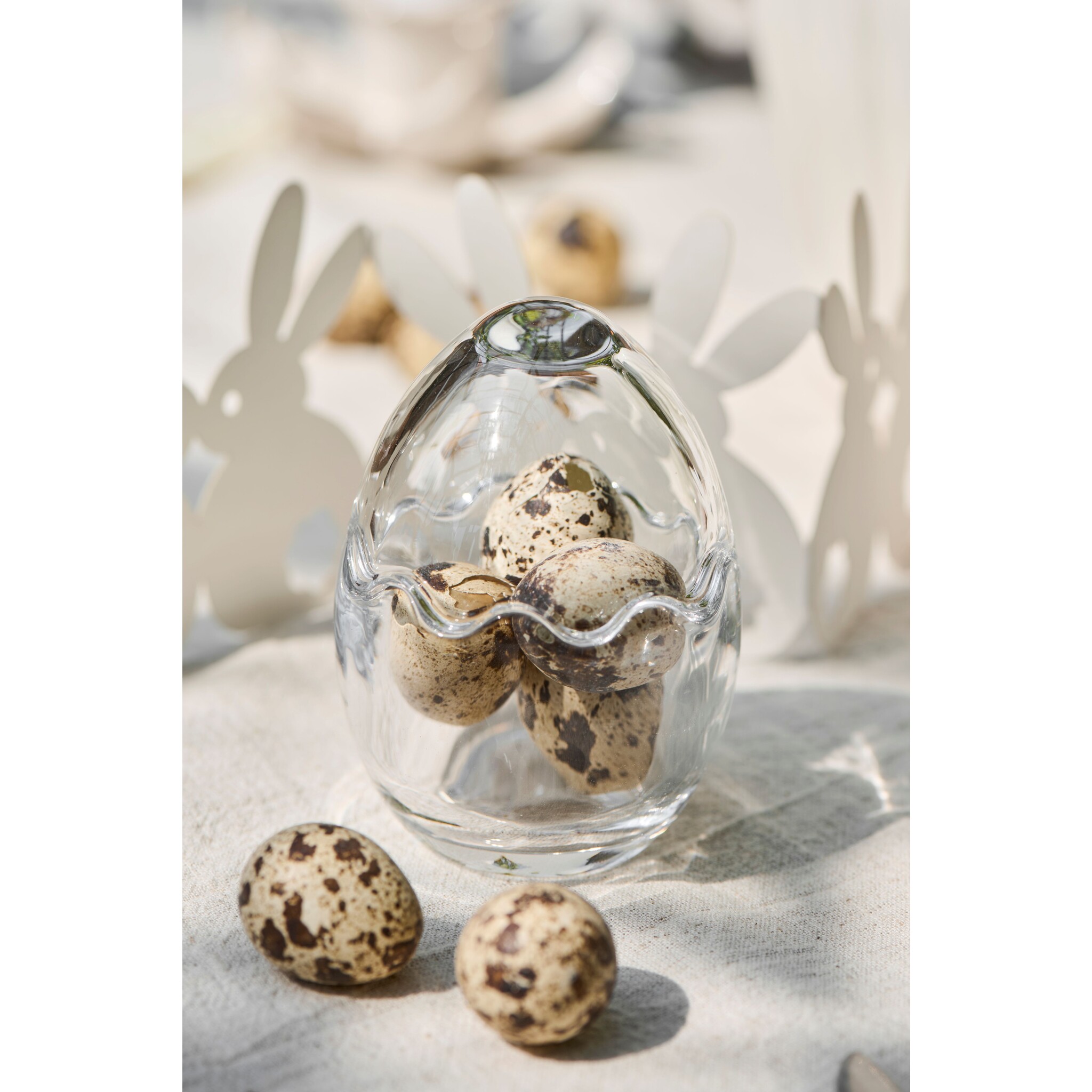 Osterei Tischdeko, transparent 