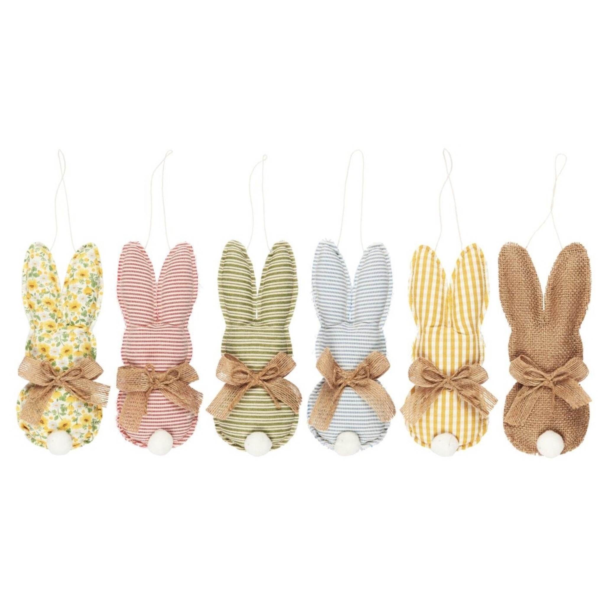 Osterhase Aufhänger 6er-Set, diverse 8 x 2.5 x 20 cm