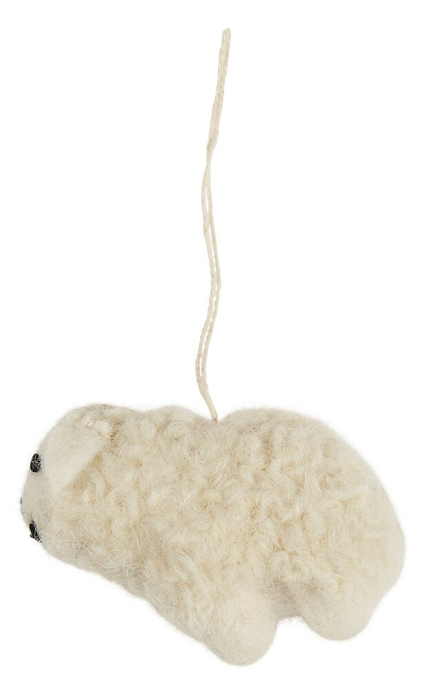 Osterlamm handgefertigt, weiss 7 x 3.5 x 5 cm