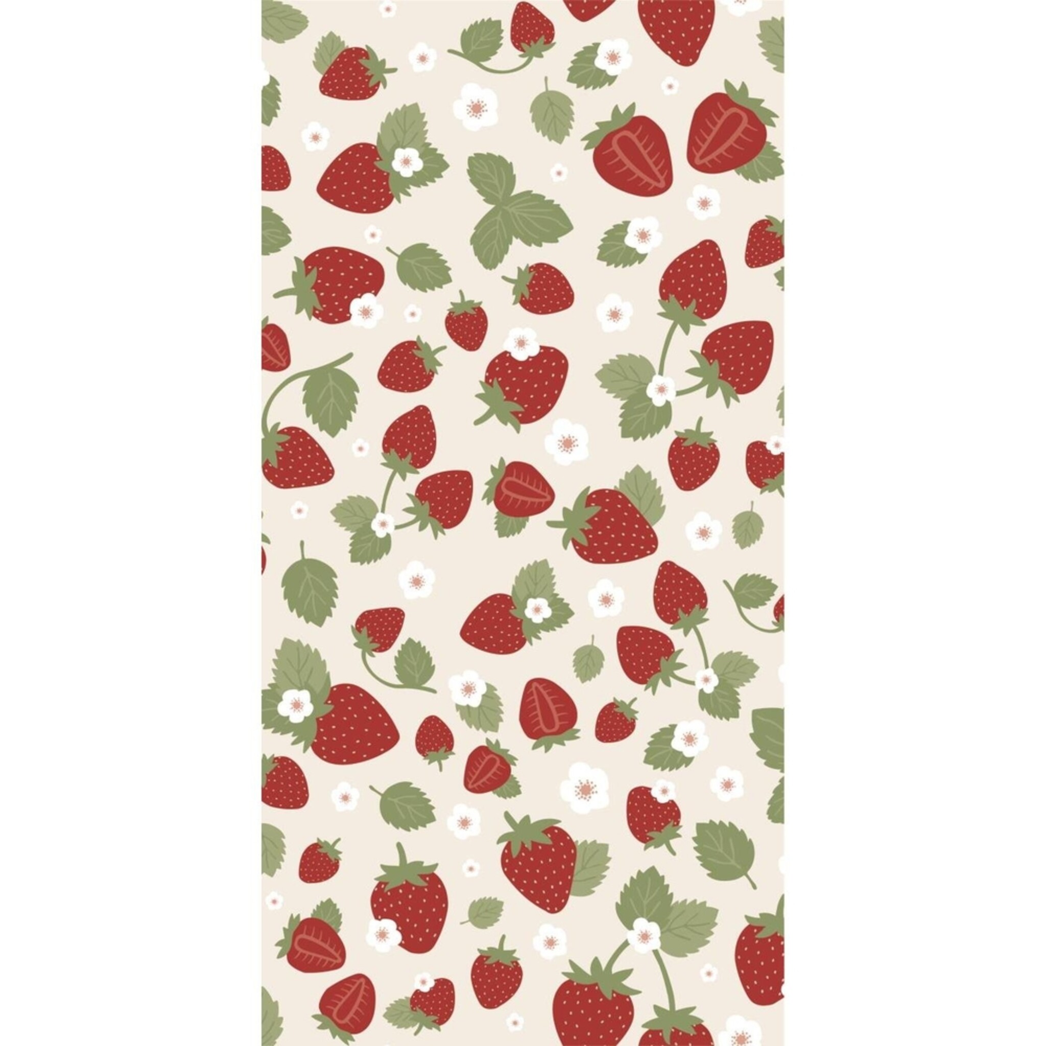 Papier Servietten 10x20 cm Erdbeeren, rot 
