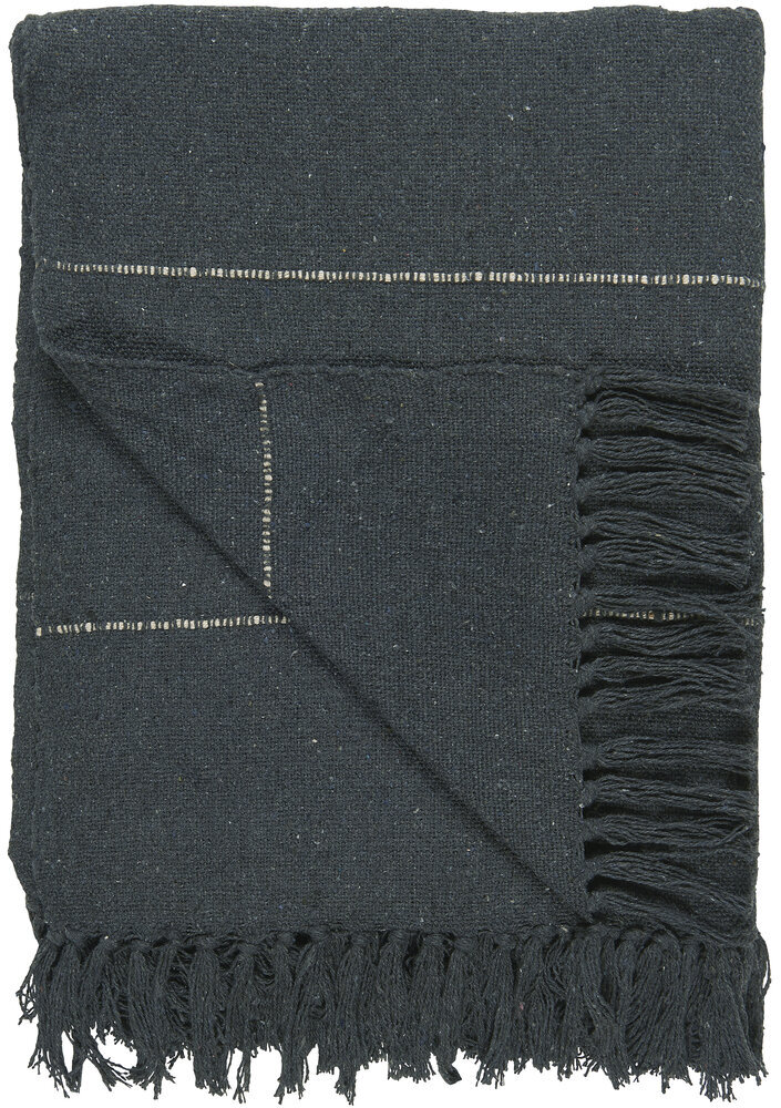 Plaid mit Querstreifen, anthrazit 