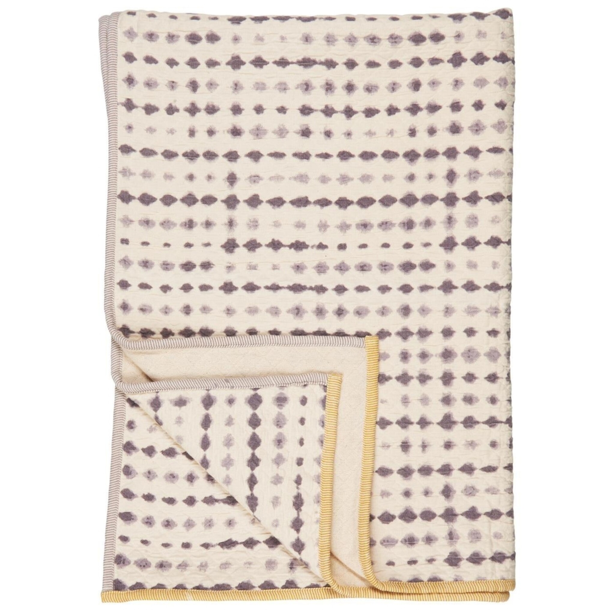 Plaid Vigga mit Druck doppelt gewebt, lila 