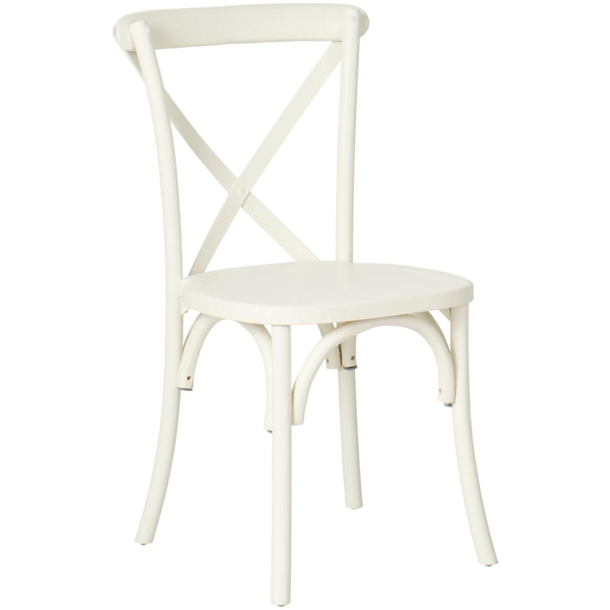 Provence-Stuhl mit Holzsitz, stapelbar, butter cream 