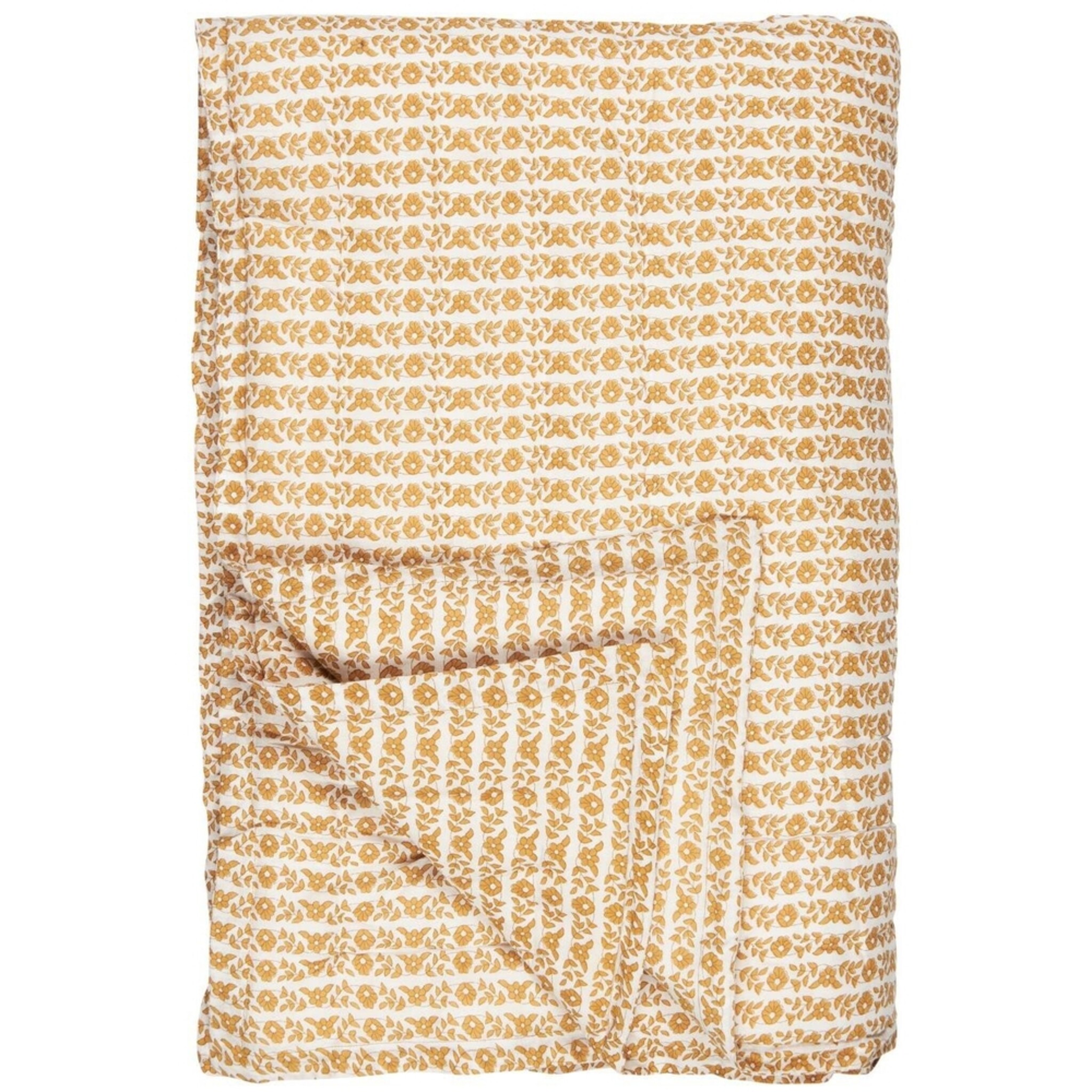 Quilt Celina Mustard Blumenmuster, mustard 