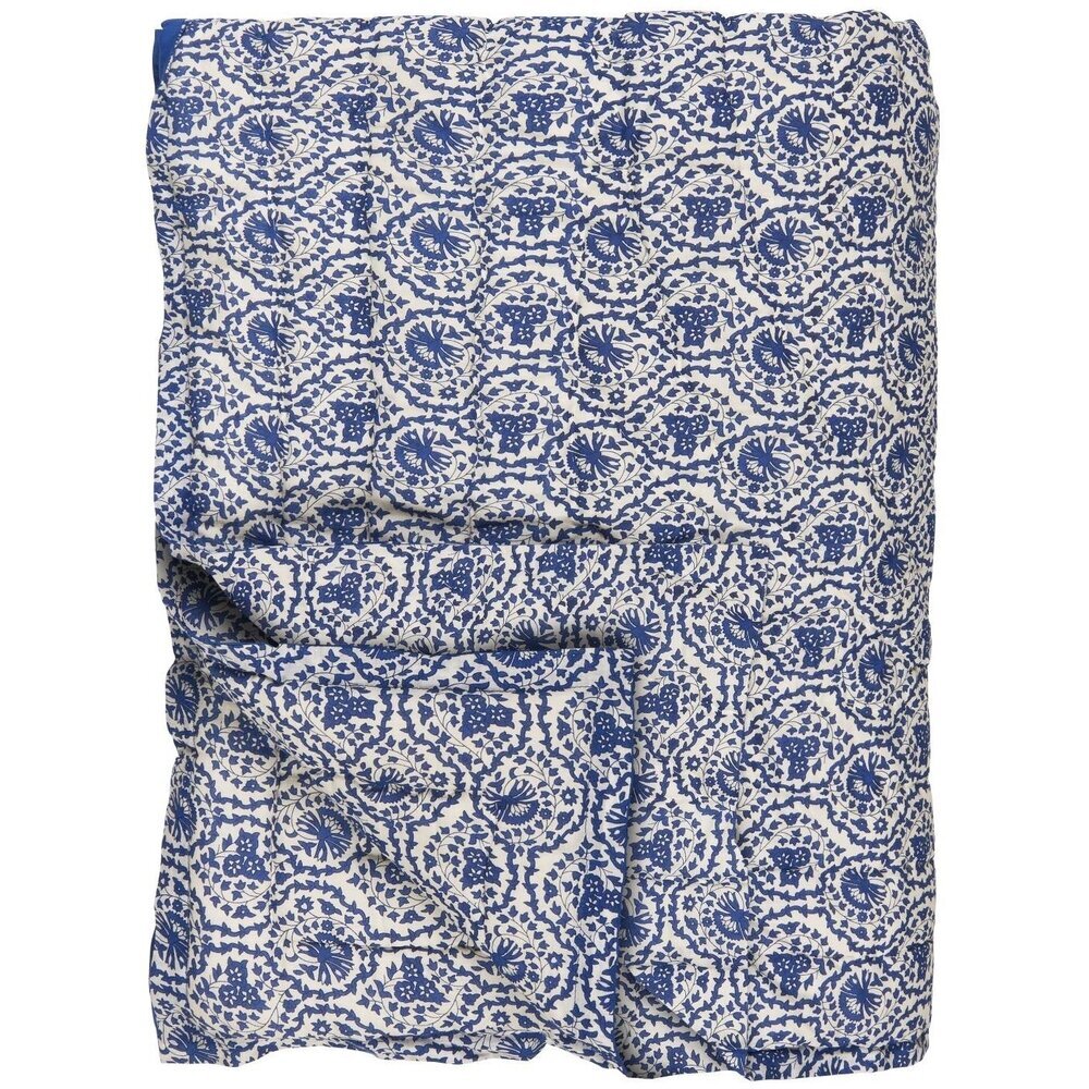 Quilt Clara mit Muster, blau 