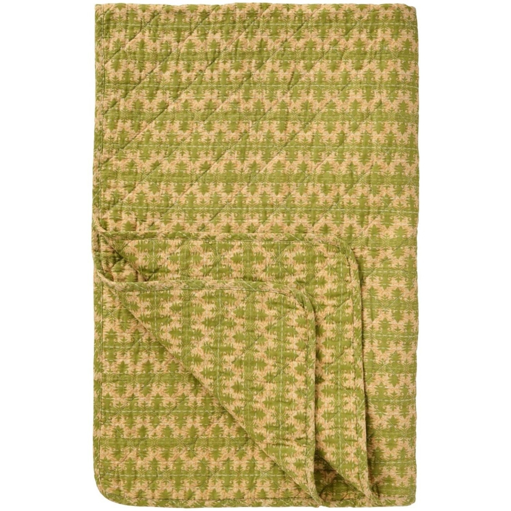 IB Laursen Quilt Flora mit Grünem Muster, grün 