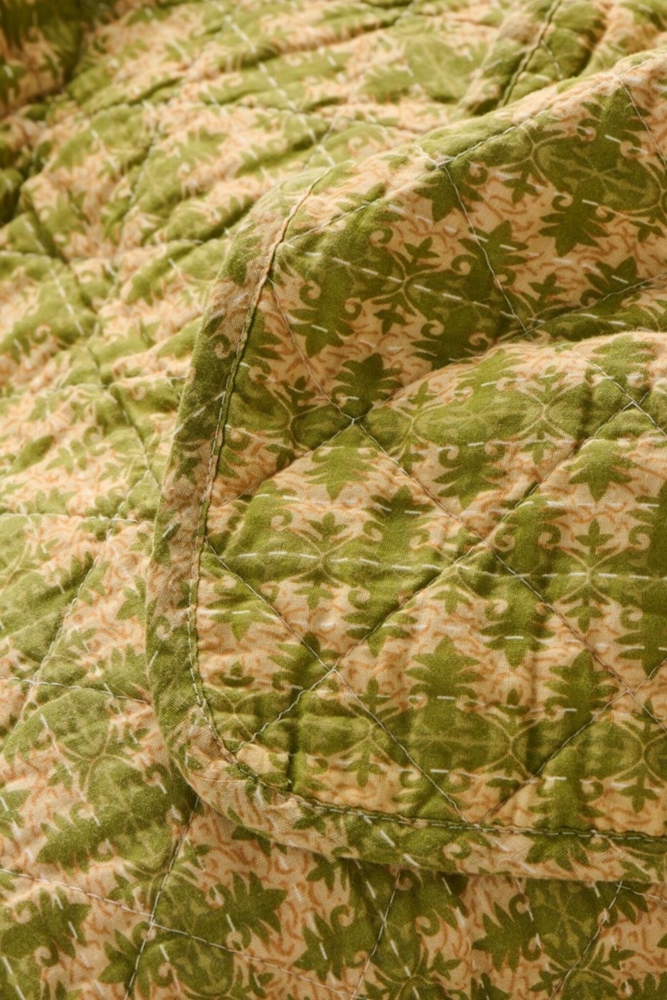 IB Laursen Quilt Flora mit Grünem Muster, grün 