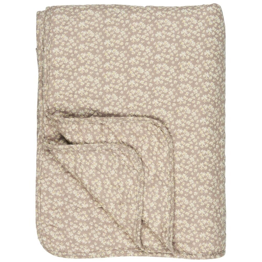 Quilt malva mit weissen und gelben Blumen, malva 