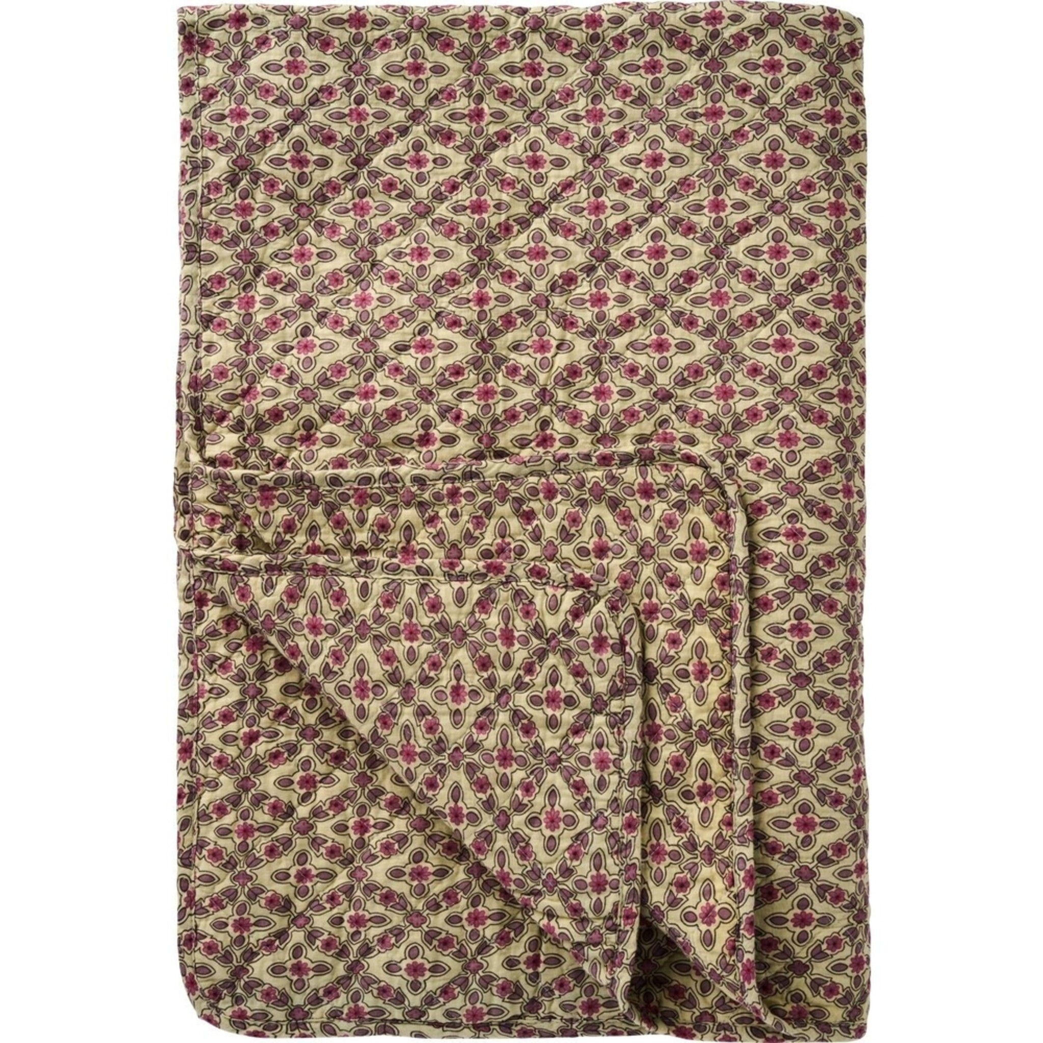 Quilt mit Himbeerfarbigem Karomuster, mehrfarbig 