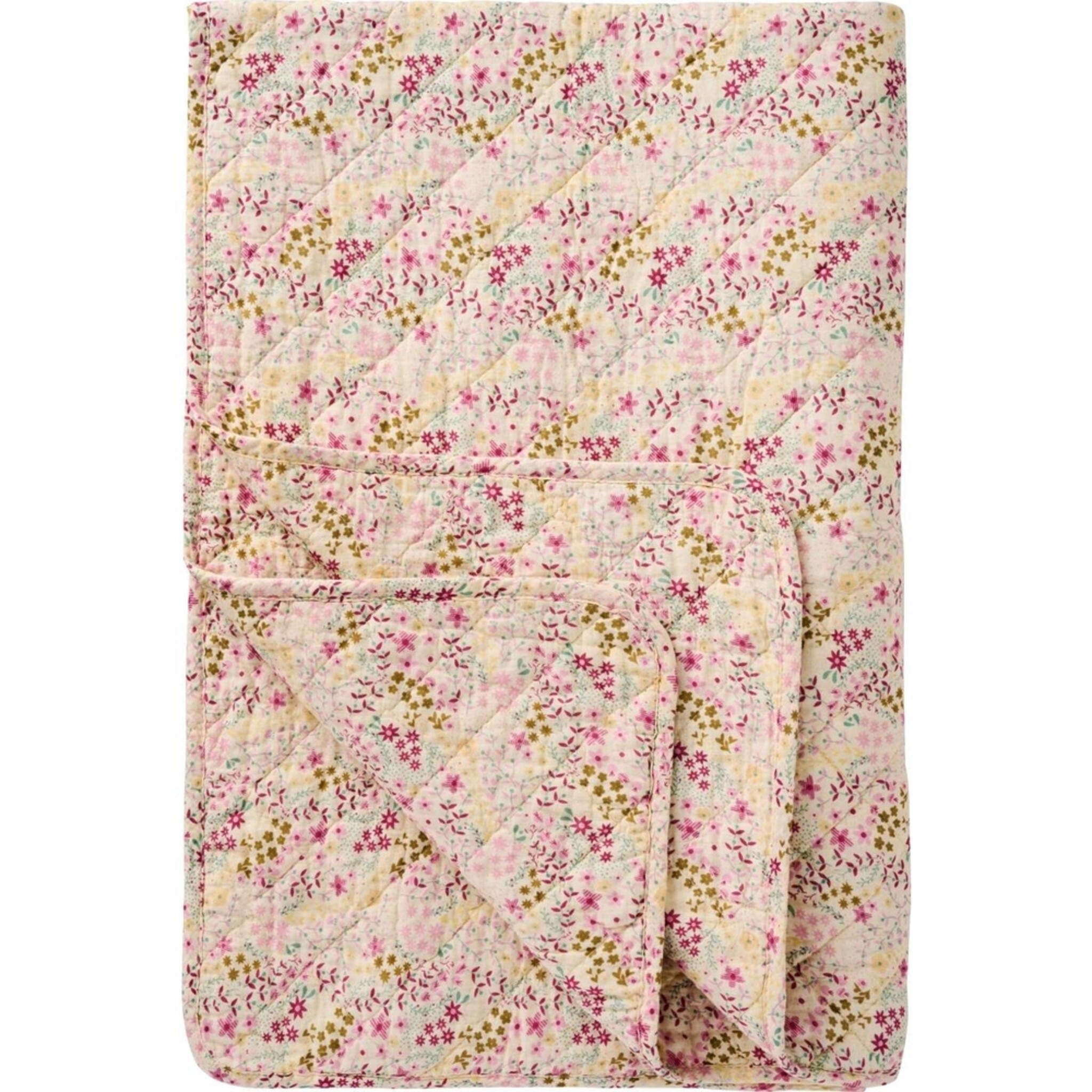 Quilt mit verschiedenen Blumen-Mustern, pink 