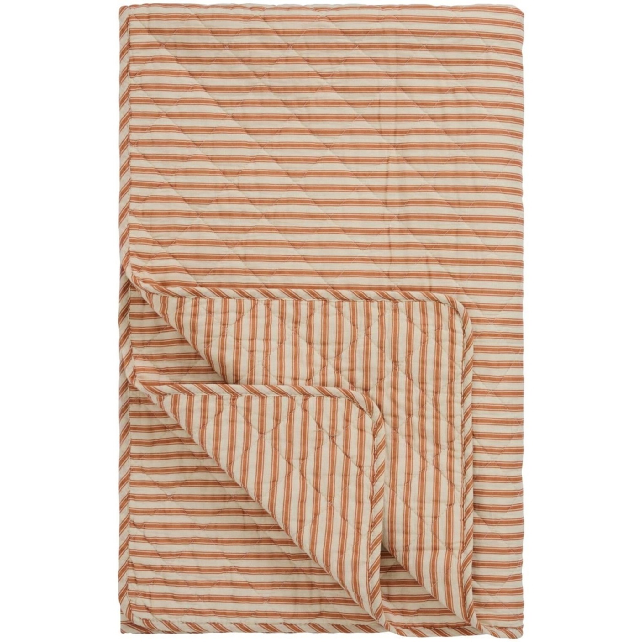 IB Laursen Quilt Sand mit Streifen, sienna 