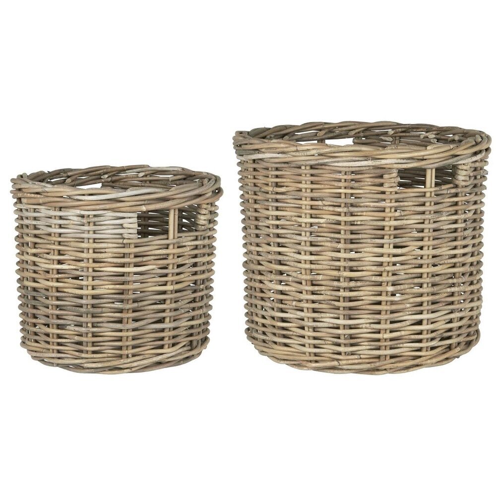 Rattan Korbsatz mit Griffen, natur 