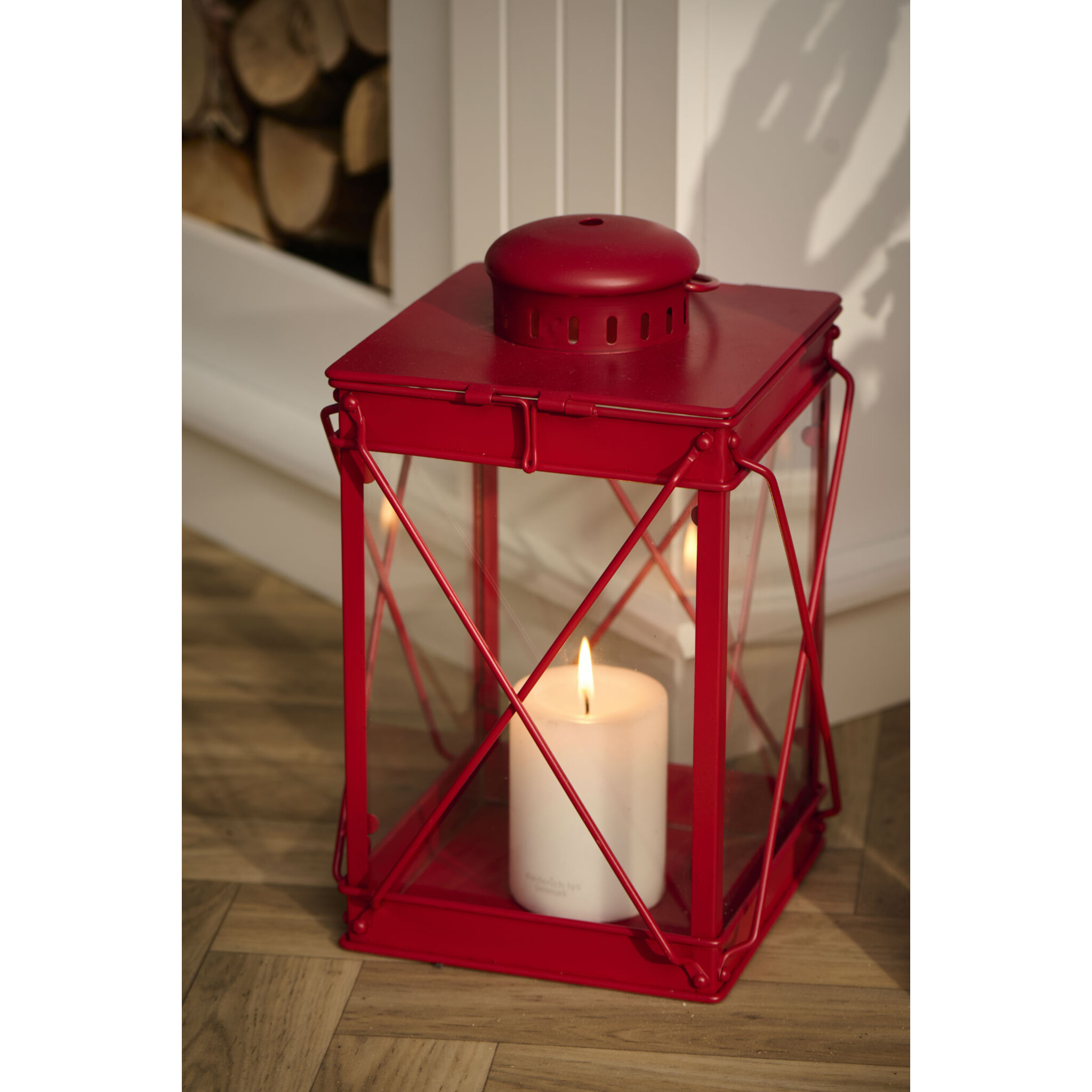 Rote Laternen im 2er Set, rot 