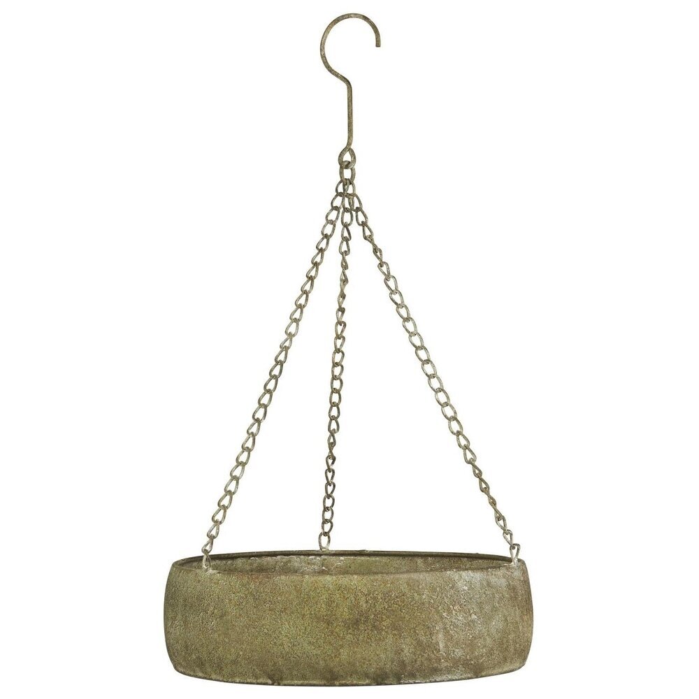 Rundes Vogelbad aus Eisen, grau 