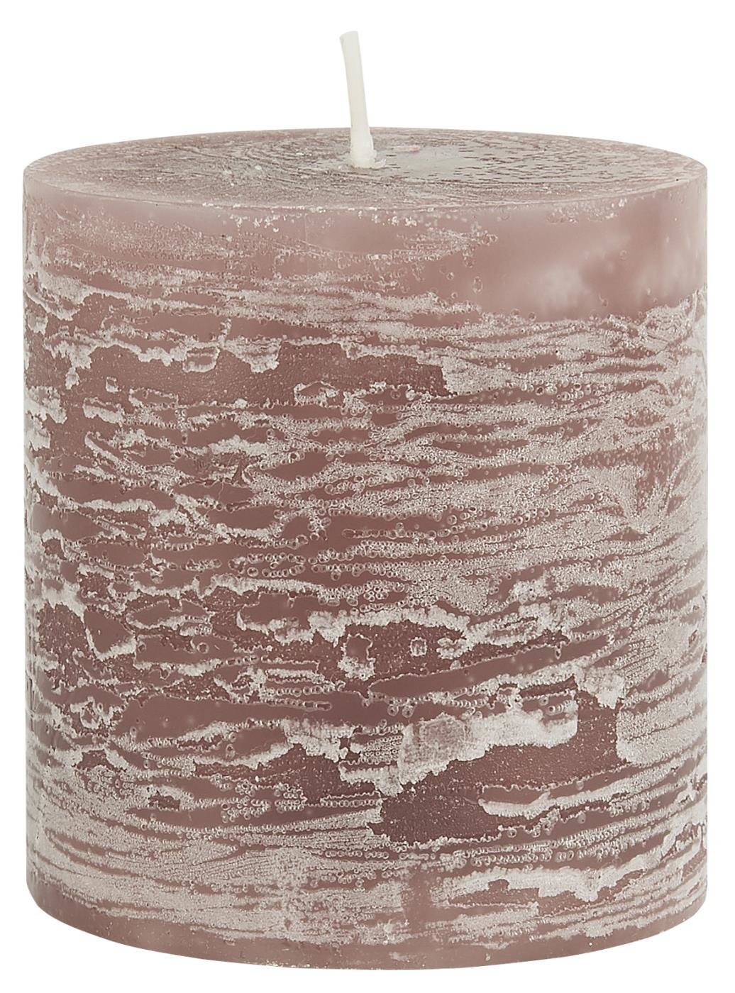 IB Laursen Rustikale Stumpenkerze, malva Höhe 7,5 cm, Ø 7 cm