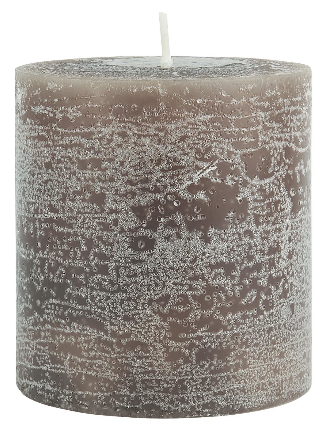 IB Laursen Rustikale Stumpenkerze, braun Höhe 7,5 cm, Ø 7 cm