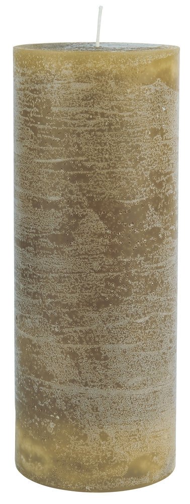 IB Laursen Rustikale Stumpenkerze, mustard Höhe 18, Ø 7 cm