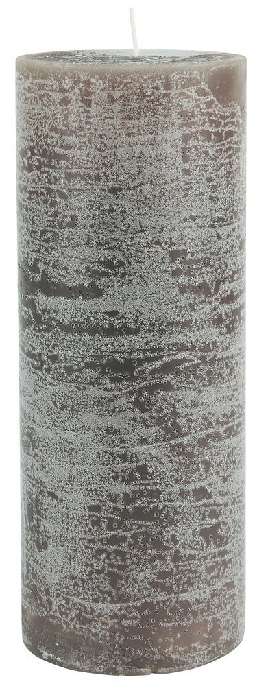 IB Laursen Rustikale Stumpenkerze, braun Höhe 18, Ø 7 cm