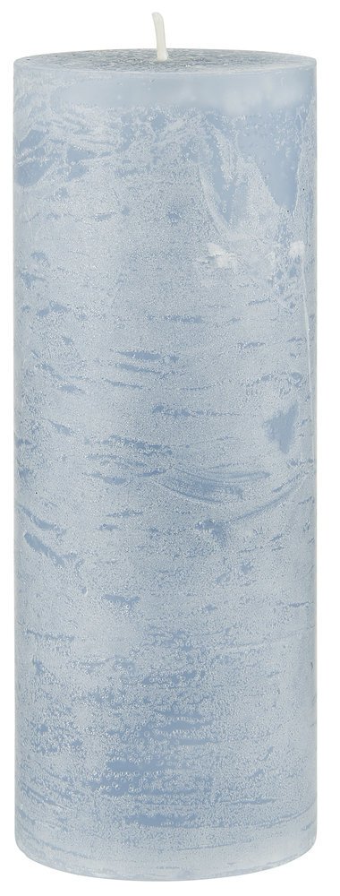 IB Laursen Rustikale Stumpenkerze, hellblau Höhe 18, Ø 7 cm