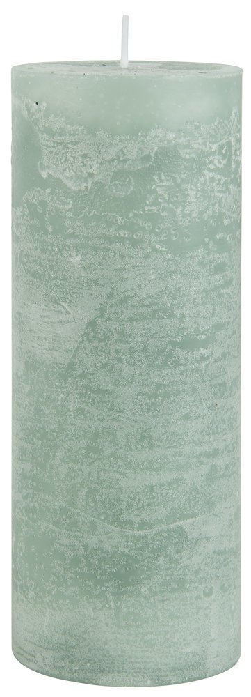 IB Laursen Rustikale Stumpenkerze, hellgrün Höhe 18, Ø 7 cm