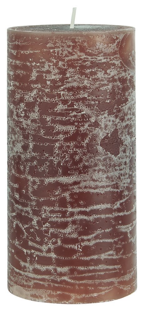 IB Laursen Rustikale Stumpenkerze, rustic brown Höhe 14 cm, Ø 7 cm