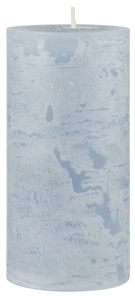 IB Laursen Rustikale Stumpenkerze, hellblau Höhe 14 cm, Ø 7 cm