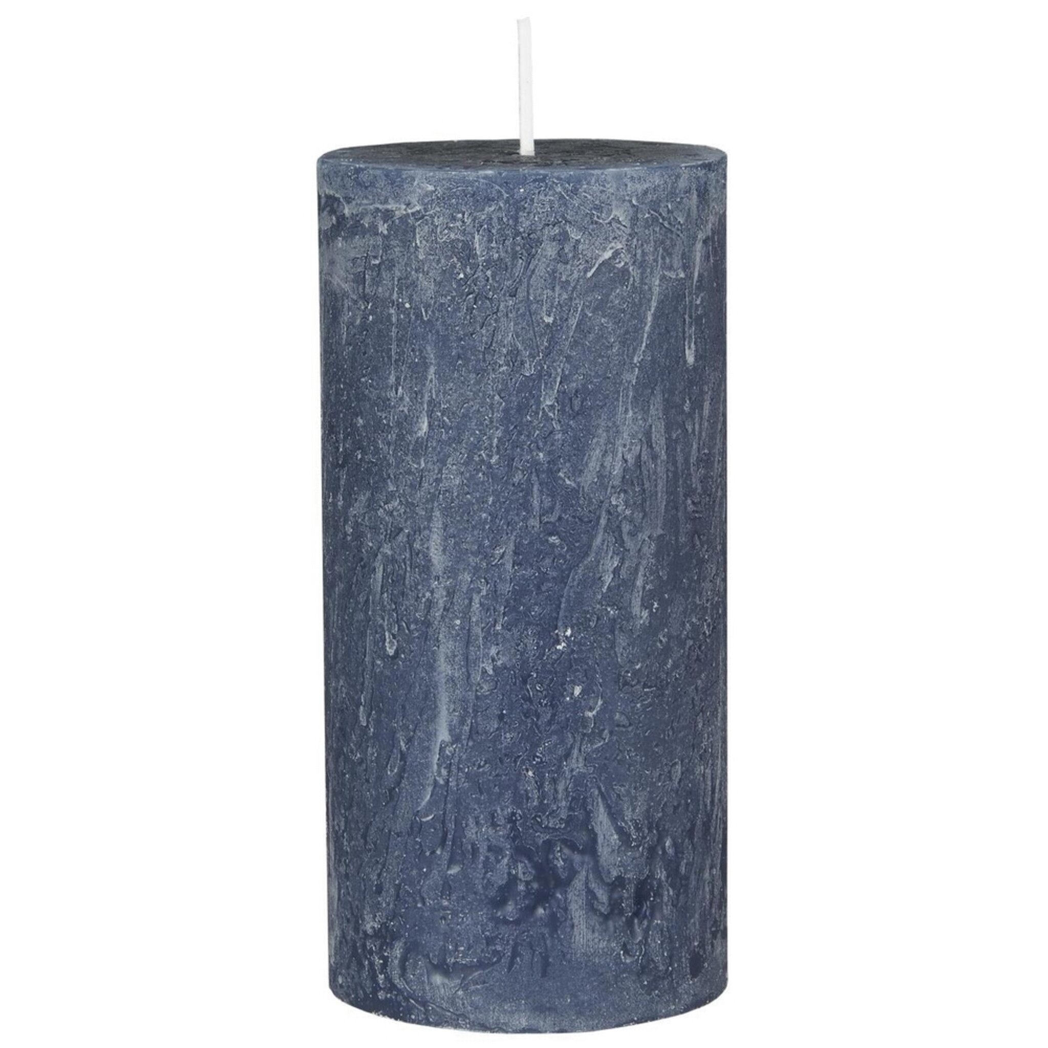Rustikale Kerze Stumpenkerze, cornflower Höhe 14, Ø 6.8 cm