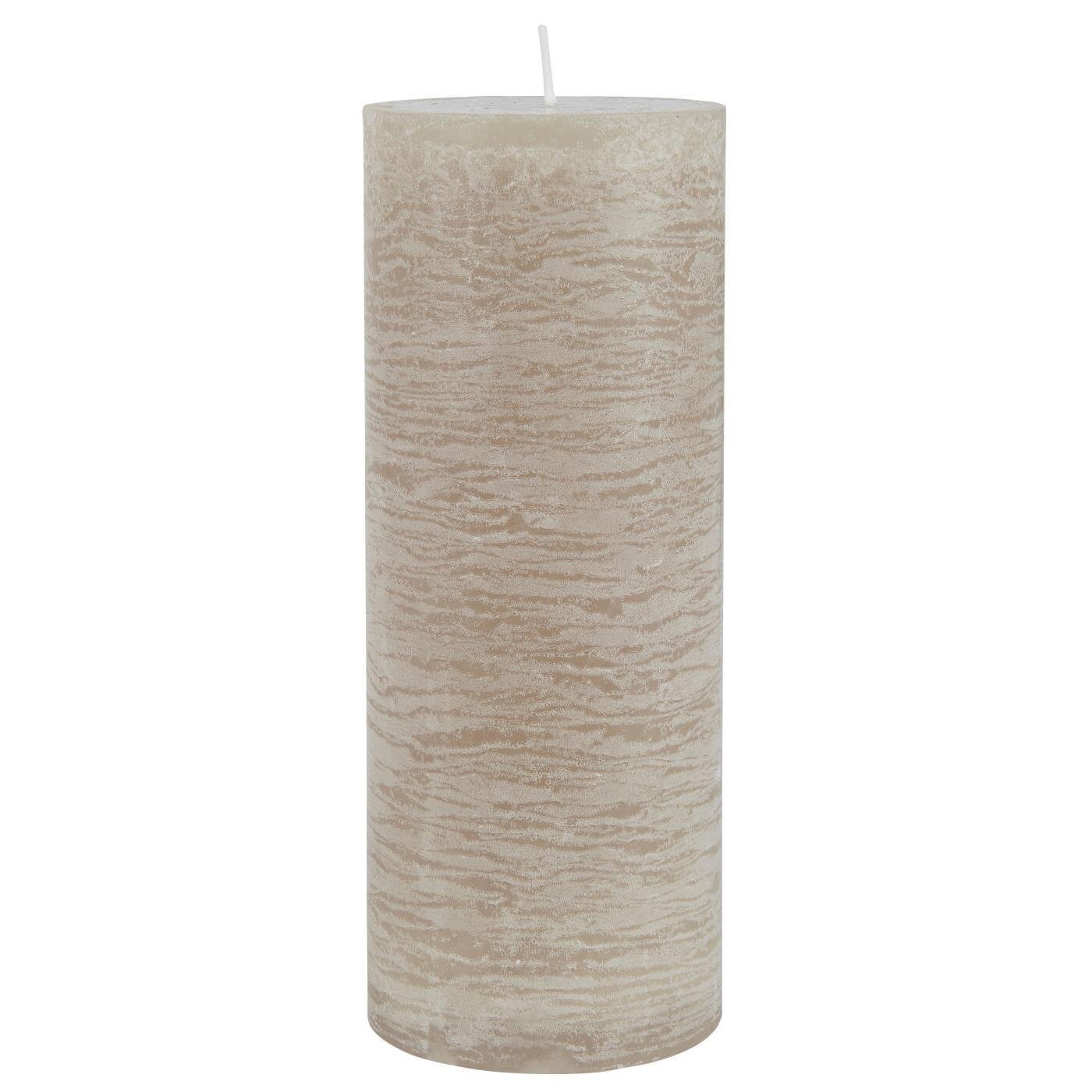 IB Laursen Rustikale Stumpenkerze, rosa Höhe 18, Ø 7 cm