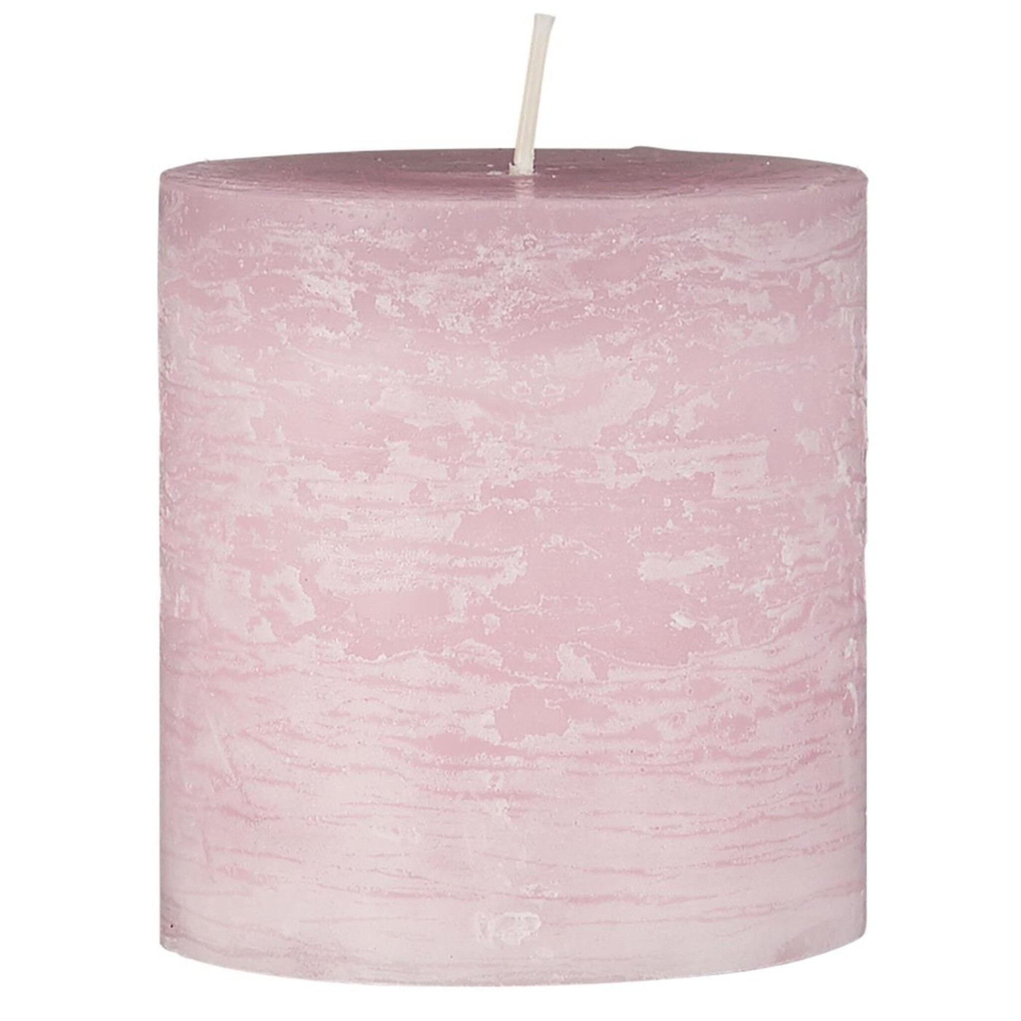 IB Laursen Rustikale Stumpenkerze, hellrosa Höhe 7,5 cm, Ø 7 cm
