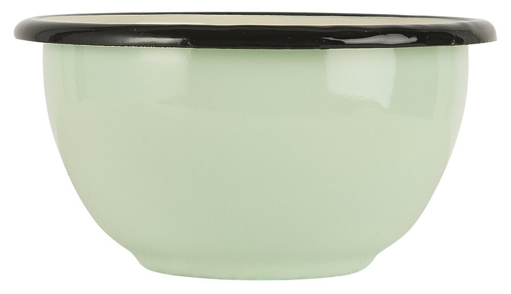 Schale aus Emaille, hellgrün Höhe 6, Ø 16,5 cm