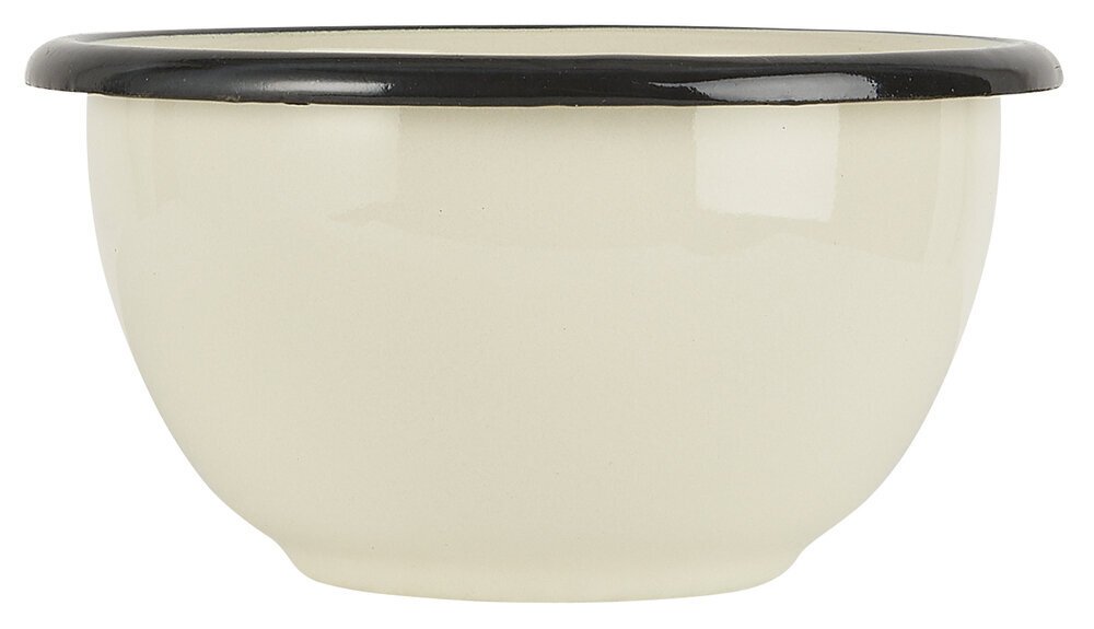 Schale aus Emaille, butter cream Höhe 6, Ø 16,5 cm