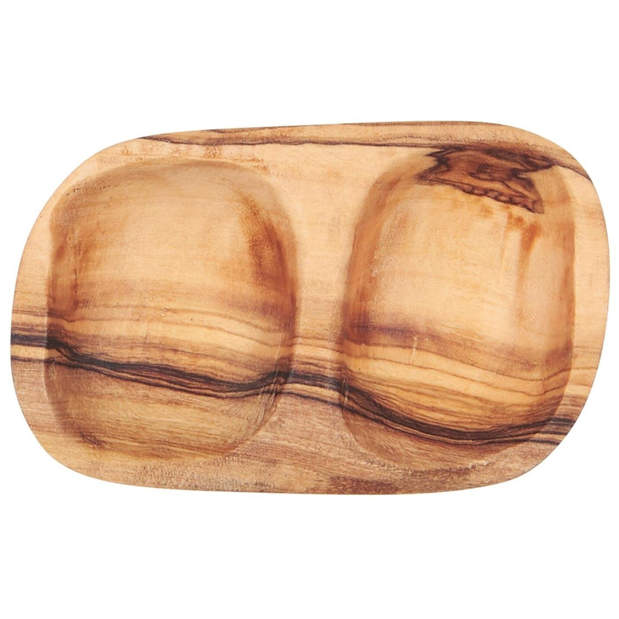 Schale für Salz und Pfeffer mini Olivenholz, natur 