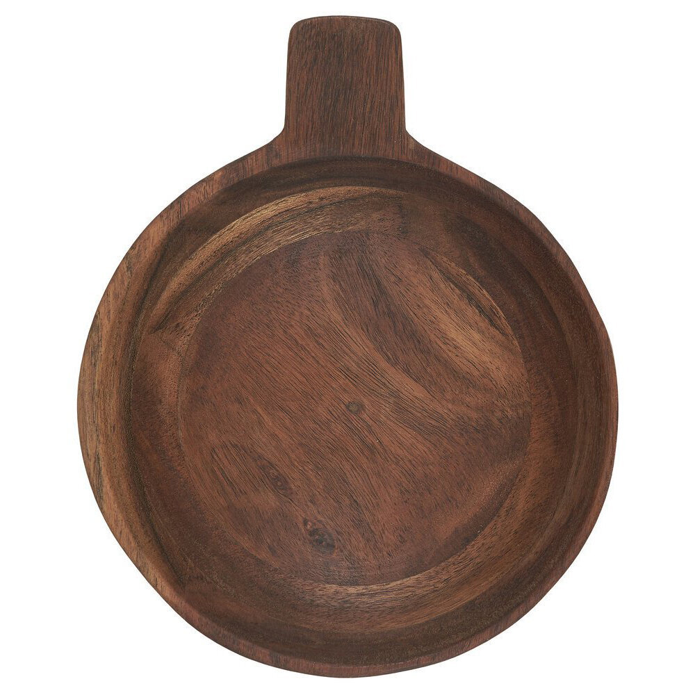 Schale mit Henkel aus geöltem Akazienholz, natur 24 x 20 x 4.5 cm