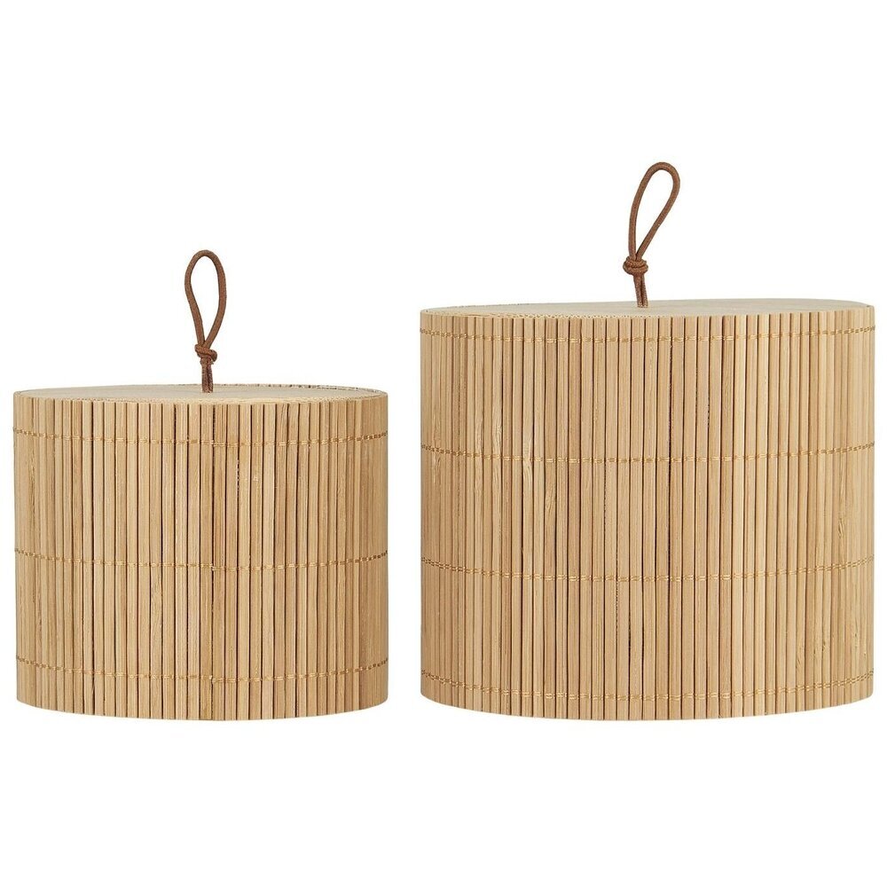 Schachtel 2er Set Bambus, natur