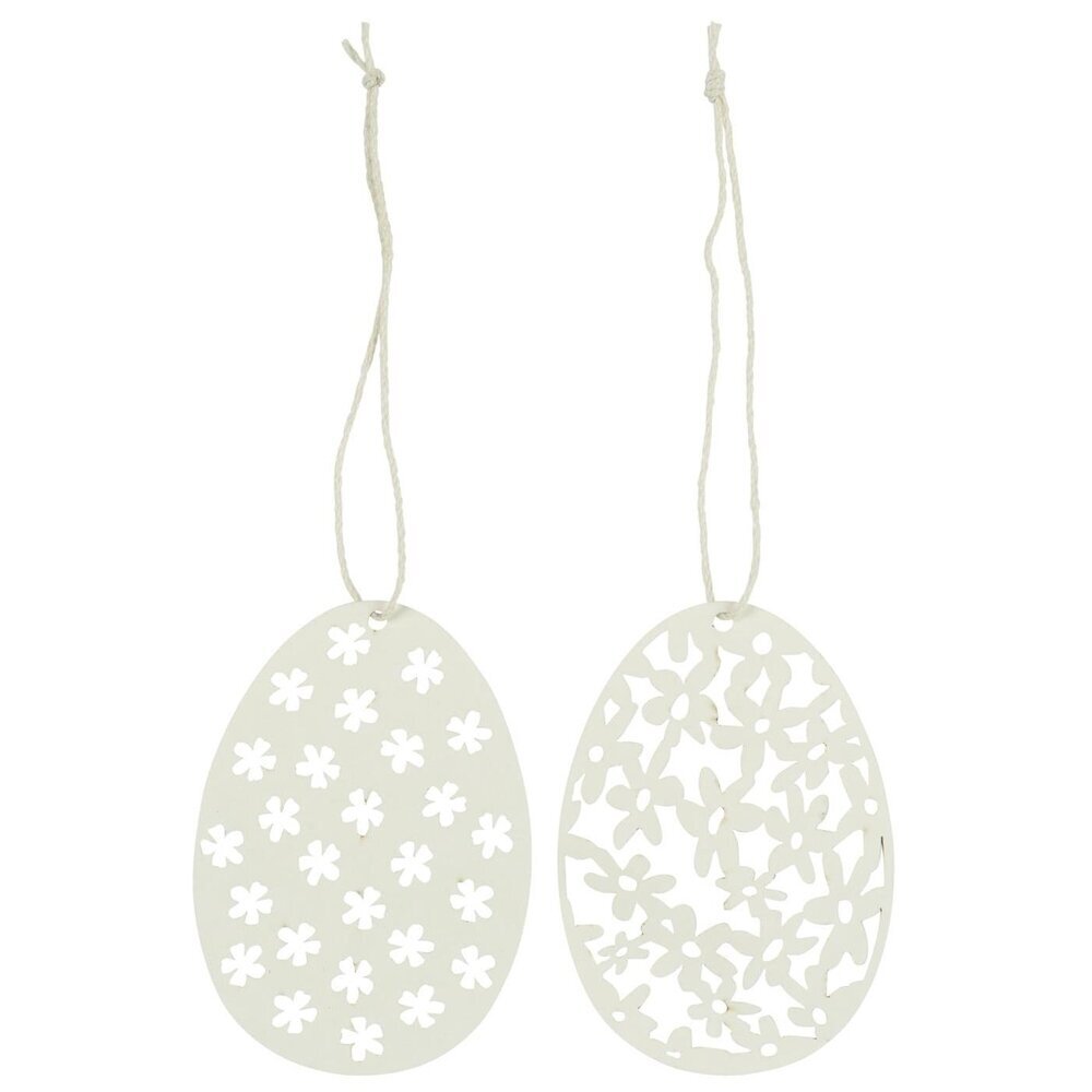 Scherenschnitt Ei 2er, creme 