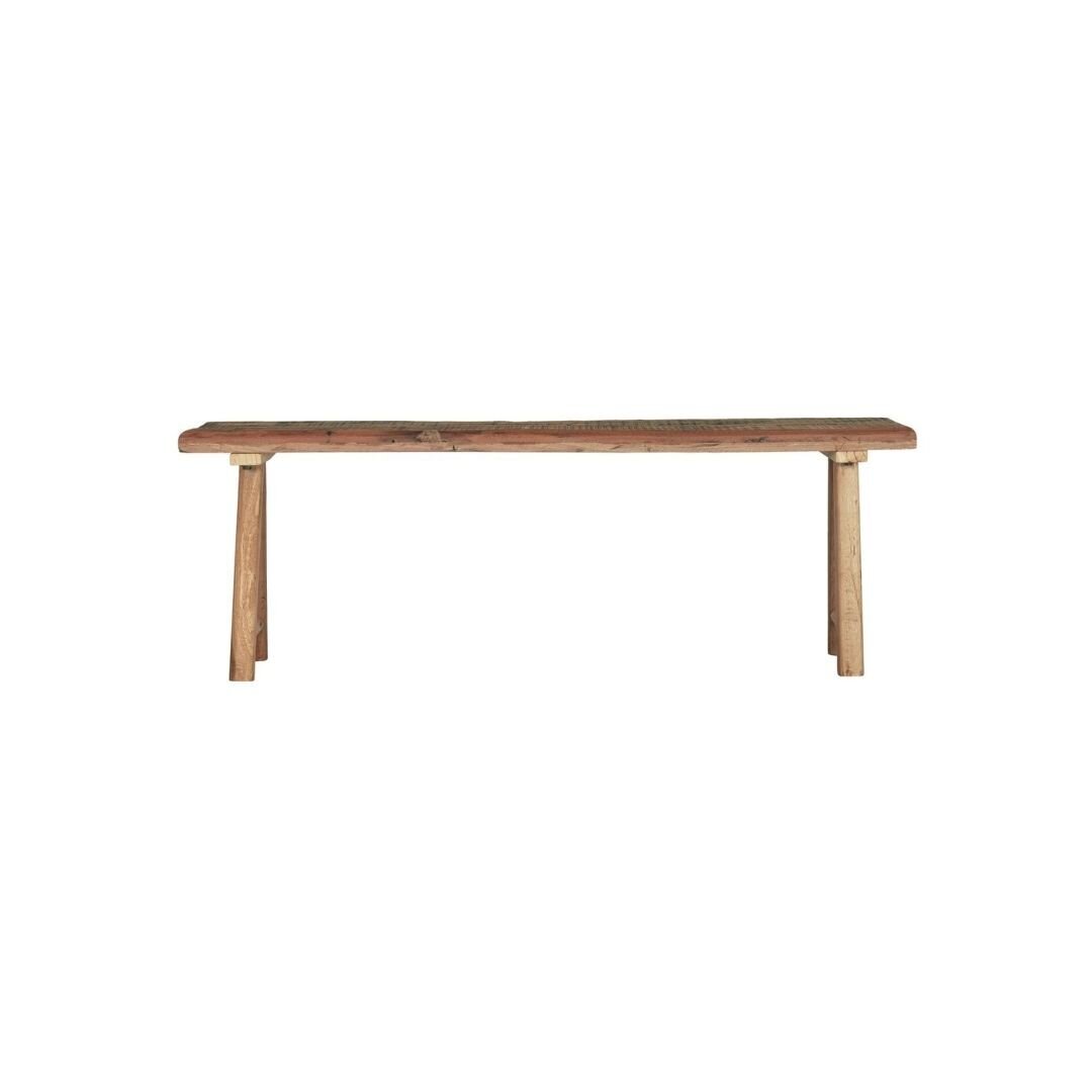 Schlichte Holzbank UNIKA, braun 120 x 25 x 42 cm