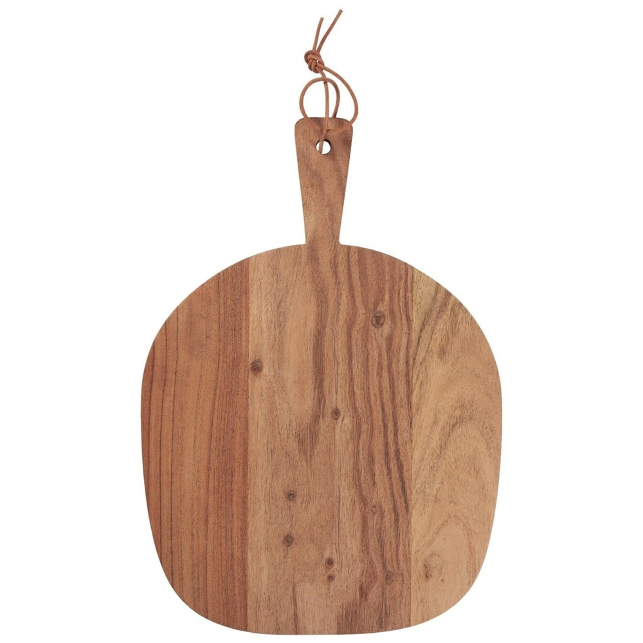 Schneidebrett oval mit Griff aus Akazienholz, natur 42 x 30 x 1.5 cm